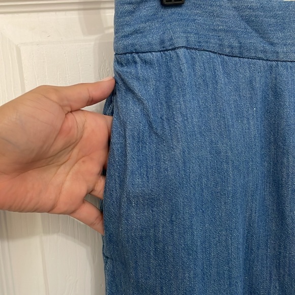 Madewell women’s denim Chambray wide leg pants - Picture 6 of 8